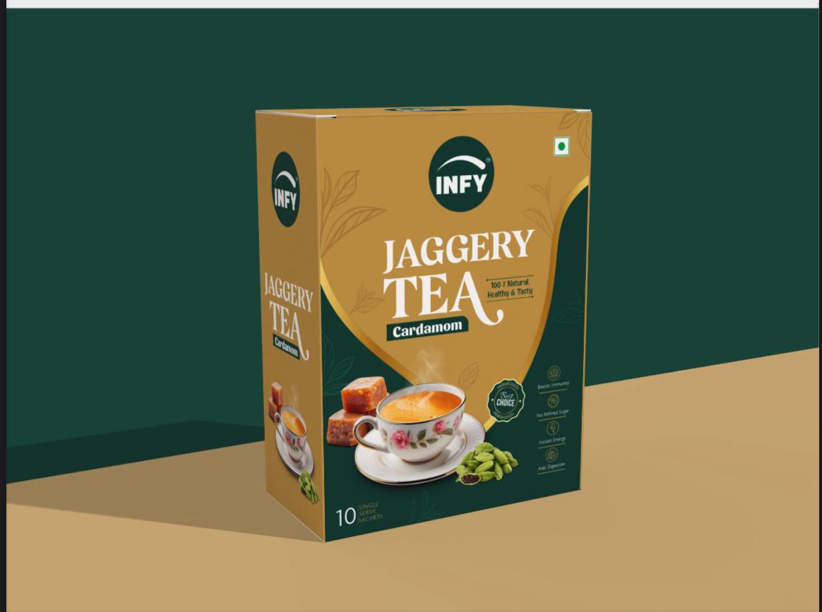 INFY Jaggery Tea with Cardamom